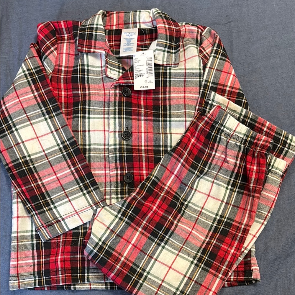 4t Flannel Plaid Kids Pajamas